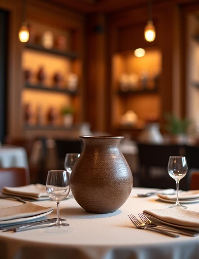 Gemütliches Ambiente im Restaurant Tonkrug mit Keramik-Dekoration